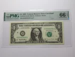 $1 2003 Near Solid Serial Number Federal Reserve Bank Note Bill UNC66 #55585555