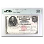 1879 $10.00 US Refunding Certificate XF-40 PMG (Fr#214)