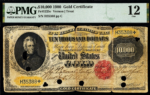 1900 $10,000 Gold Certificate Fr. 1225c PMG FINE 12