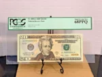 2009 $20 Federal Reserve Note PCGS 68PPQ NEAR SOLID 7 DIGIT Serial #JL22222252E