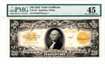 FR. 1187 1922 $20 Gold Certificate PMG Choice Extremely Fine 45